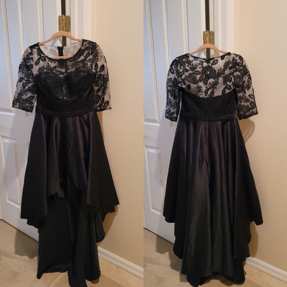 Elegant Black Satin Dress